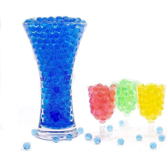 Boules d'eau en or Orbes d'eau en silicone Perles d'eau Gel Perle de sol  Boules d'eau mélangées pour remplissage de vase végétal