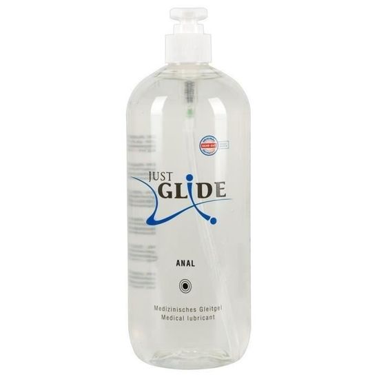 Lubrifiant Anal Just Glide 1 Litre - Sans Parfum - à Base D'eau - Neuf Scellé