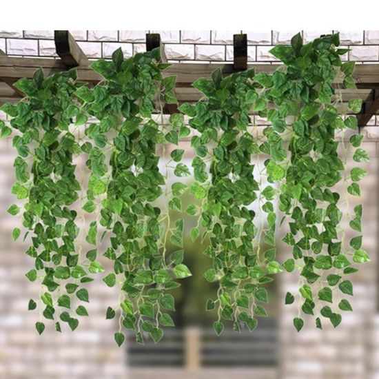 Guirlande de lierre vigne artificielle - 2x 170cm - Décoration feuille plante verte