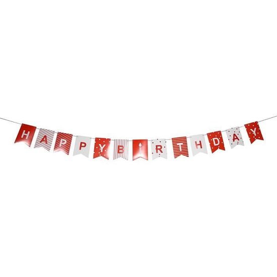 Banniere De Corde Rouge Et Blanc De Papier Pour Joyeux Anniversaire Banniere 232 Cdiscount Maison Banniere De Corde Rouge Et Blanc De Papier Pour Joyeux Anniversaire Banniere 232 Cdiscount Maison