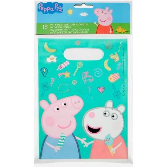 Lot DE 15 Sachet Surprise Bonbon PEPPA PIG Gouter Anniversaire