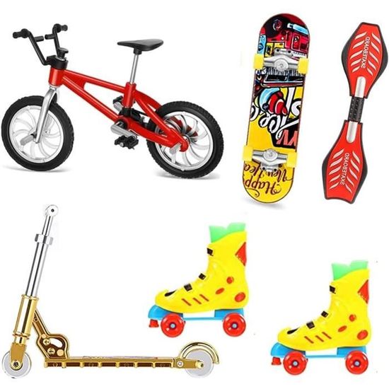 Set de Finger Skateboard,5 Pack Mini Planche à roulettes Doigt Vélo