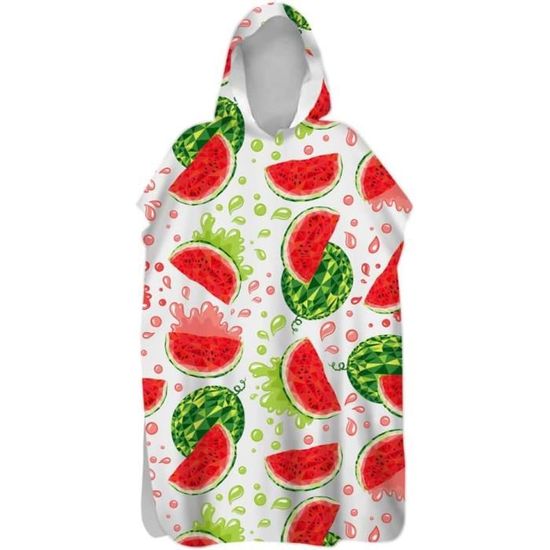 Lukery Serviette Poncho De Plage Séchage Rapide - Robe Bain Capuche Motif Animaux Enfant Adulte