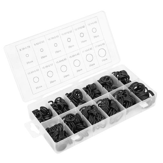Lot De 1200 Joints Toriques NBR - Assortiment Tailles 6-28 Mm, Caoutchouc Noir, Pour étanchéité