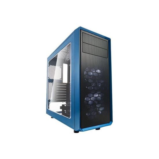 FRACTAL DESIGN BOITIER PC Focus G - Noir / Bleu - Verre trempé - Format ATX (FD-CA-FOCUS-BU-W)