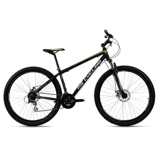 Vélo VTT Semi-Rigide 29'' - KS CYCLING - Xceed - 24 Vitesses - Noir-Vert - Taille de Cadre 42 cm