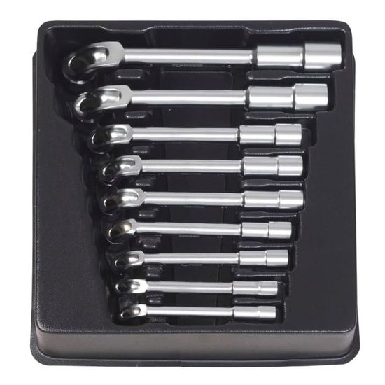 Jeu De 10 Clés à Tubes KS TOOLS - Dimensions 6x7 à 20x22 Mm, Acier Chrome Vanadium, Neuf Sous Blister