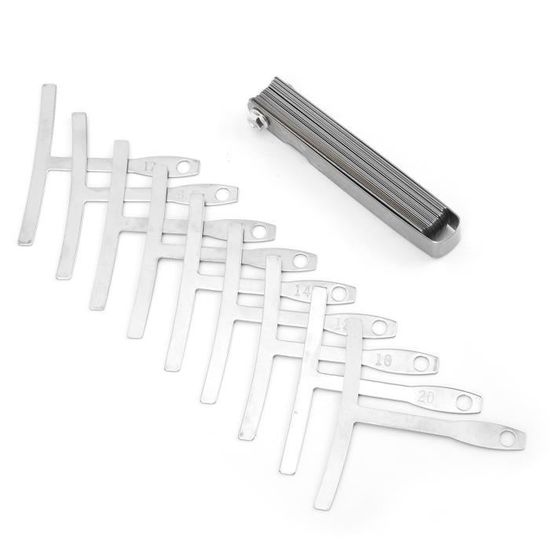 Demeras Règle De Frette De Guitare ,Ensemble D'outils De Luthier De Guitare Règle De Jauge D'action De Chaîne En Acier Inoxydable + Jeu De Jauges