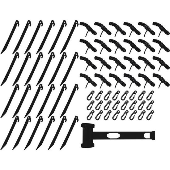 Tigrezy Piquets de Jardin Piquet de Tente Piquets de Fixation en Acier Agrafes Pelouse pour 50pcs