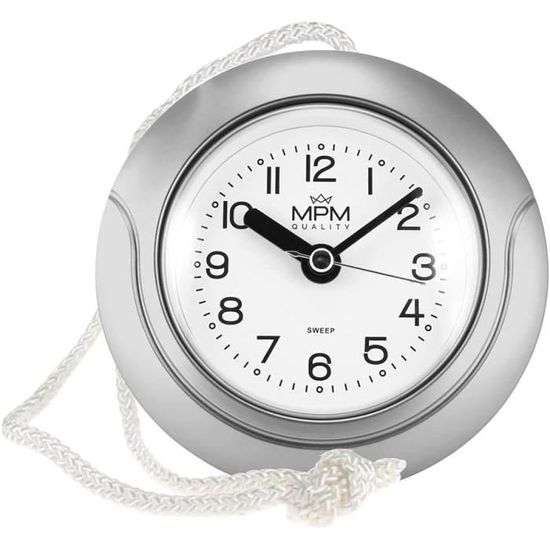 Horloge De Salle De Bain étanche Avec Crochet Serviette - Design Compact 11,5cm - Pour Cuisine, Chambre Et Douche - 6