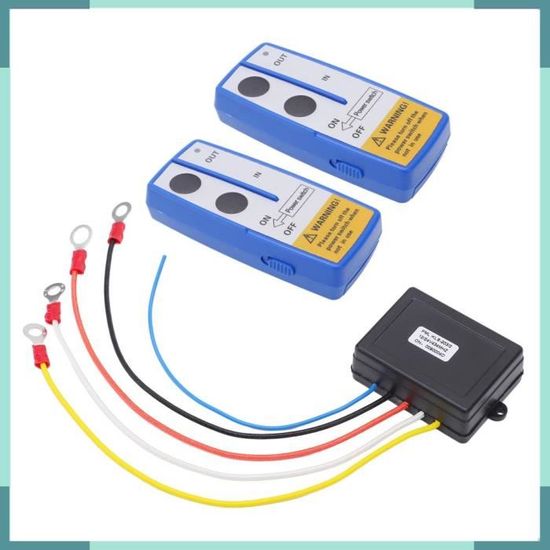 Kit Télécommande Treuil Sans Fil Aramox - Portée 23m, 12V/24V - Universel Voiture, ATV, Camion
