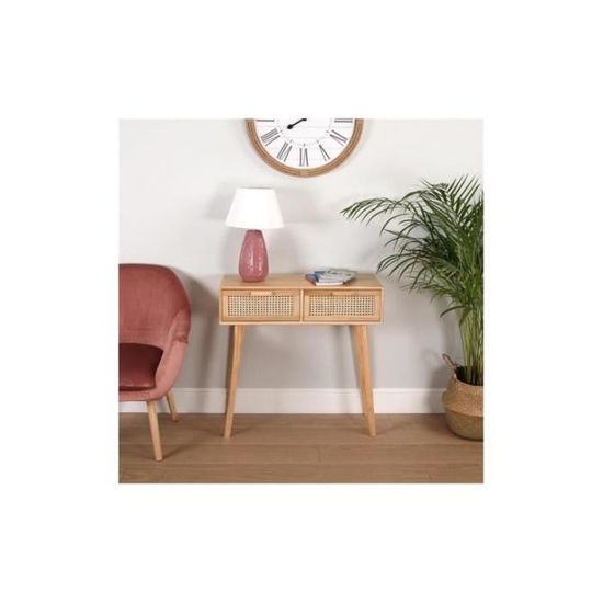 Comodino Leiah in stile scandinavo Versa, misure (H x L x L) 51 x 41 x