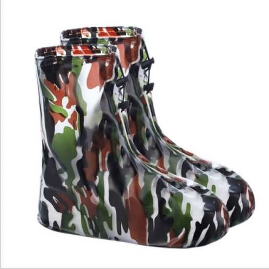 Kit Imperméable Poncho + Couvre-chaussures Transparent - Réutilisable, Semelle Antidérapante - Fourindo