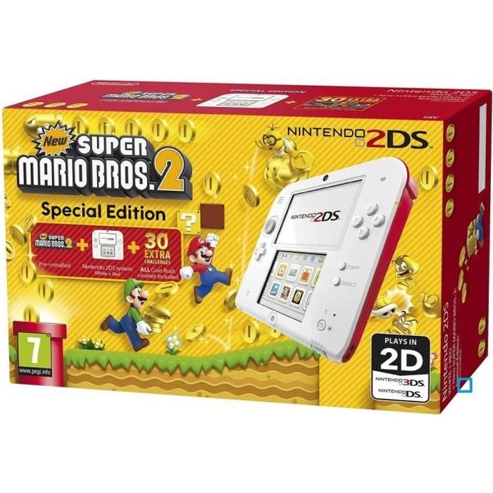 2DS Rouge + New Super Mario Bros 2