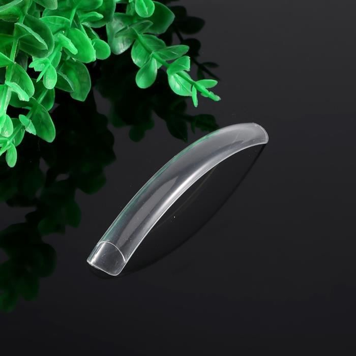 10pcs couverture extra longue demi-ongles faux art design salon conseils décoration (transparent)
