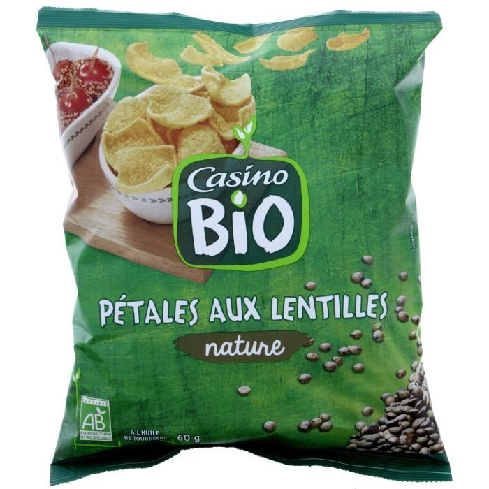 CASINO Pétales aux Lentilles nature Bio - 60G
