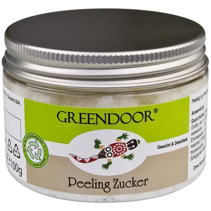 COSMÉTIQUE 100% NATUREL - Greendoor - Peeling VISAGE & DÉCOLLETÉ - Garanti sans conservateurs et arômes autres - pot de 100 gramm
