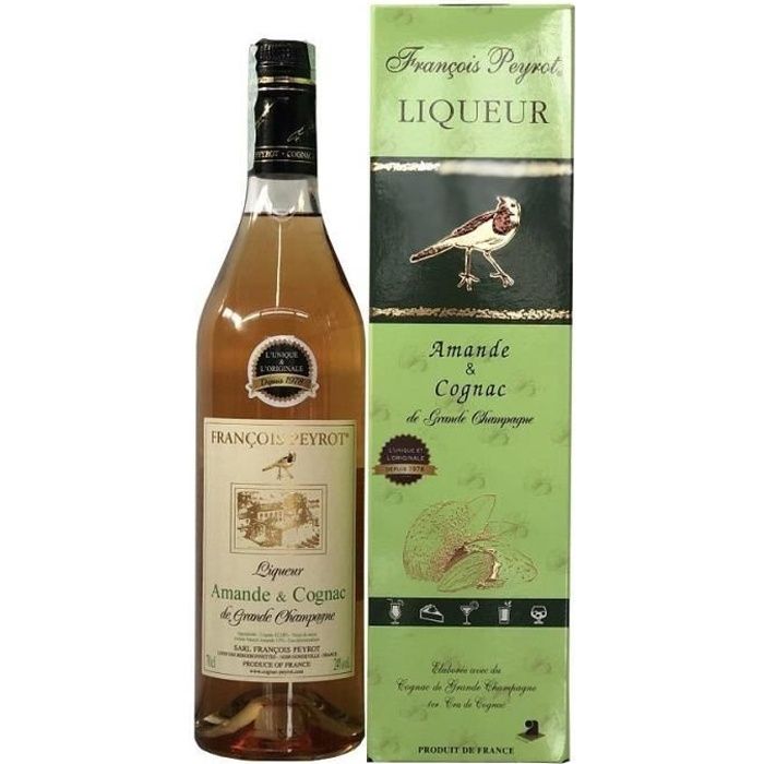 FRANCOIS PEYROT AMANDE ET COGNAC DE GRANDE CHAMPAGNE 70 CL DANS UNE CAISSE