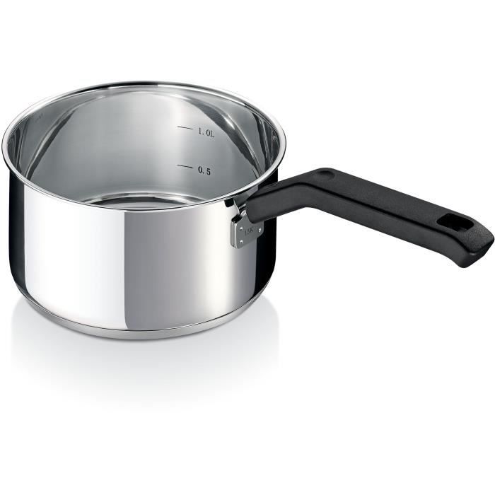 BEKA - 13686164 - CASSEROLE CHRONO 16 CM EN ACIER INOXYDABLE - MANCHE BAKELITE -TOUS FEUX + INDUCTION