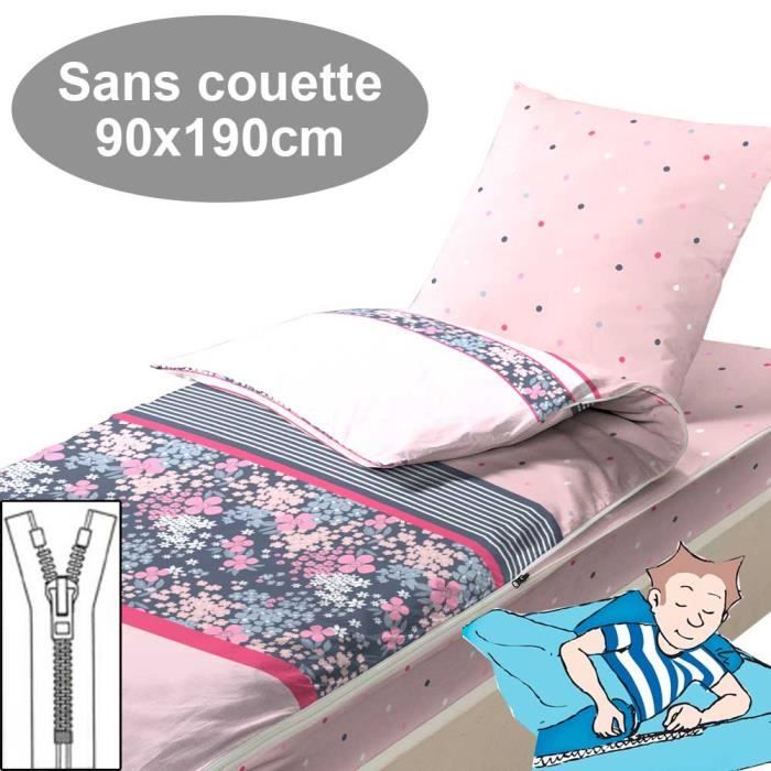 Couchage sans couette 90x190 Lucile