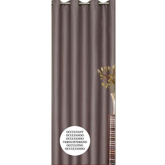 Rideau occultant taupe 140x260cm