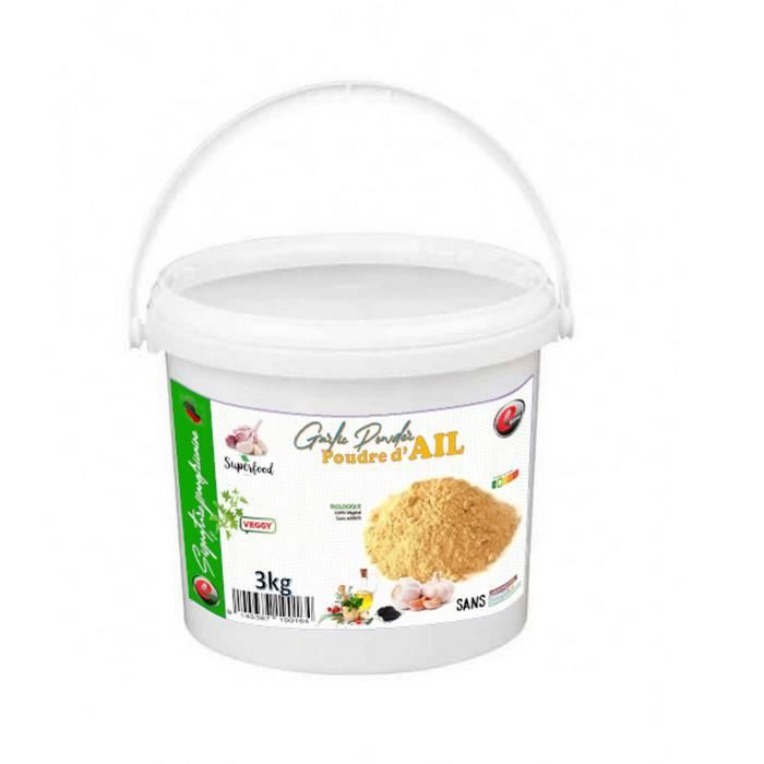 Ail en poudre bio en seaux RHF- 3kg -Sélection panafricaine
