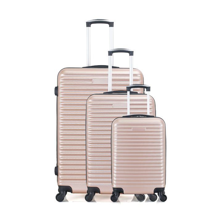 HERO – SET DE 3 - ABS – 75cm – 4 roues – TANGRA – ROSE DORE