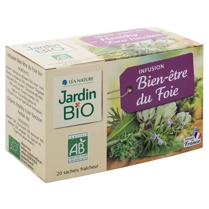 LOT DE 3 - JARDIN BIO Infusion bien-être du foie 20 Sachets