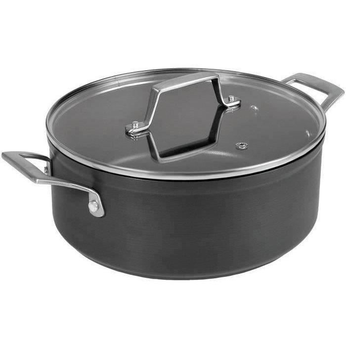 LACOR Faitout 16 cm + couvercle alu anodisé Anodized