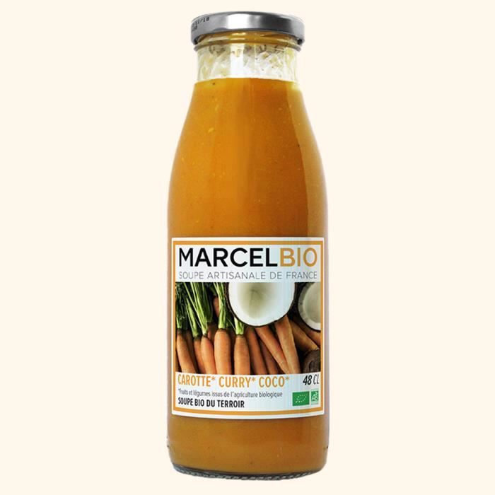 MARCEL BIO - Soupe de Carotte Curry & Coco Bio 48cl
