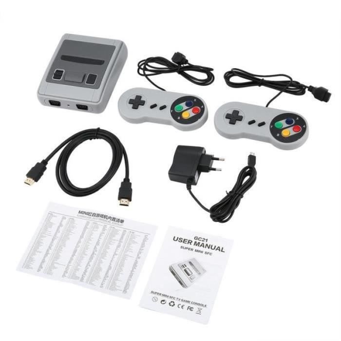 JEU VIDEO CONSOLE RETRO HD Super Mini SFC TV Game Console Support HDMI 8 Bit Classic Family Handheld Video Game Console Built-In 621