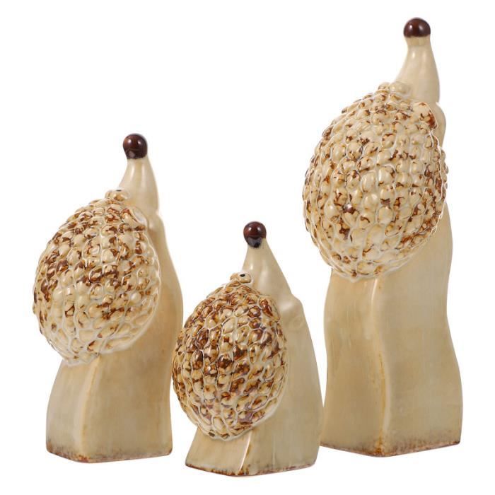 3 Pièces Vivid Creative Céramique Hérisson Statue En Parure Pour Hôtel MONTRE BRACELET