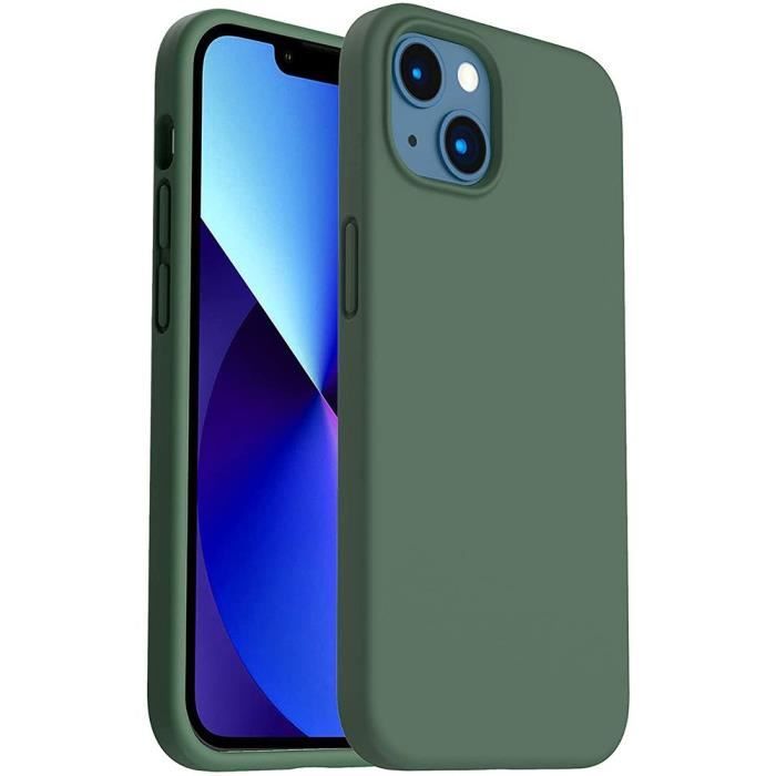 Coque Ultra fin Pour iPhone 13 mini (5,4-) en Silicone Vert Nuit