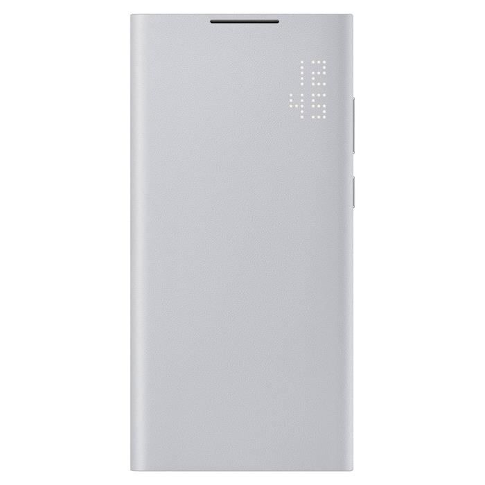 Etui Officiel Samsung Galaxy S22 Ultra LED Porte-carte Smart LED Cover gris