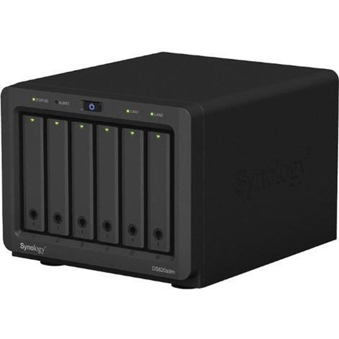 SYNOLOGY - Serveur de Stockage (NAS) - DS620slim - 6 Baies - Processeur Intel Celeron J3355 - 2 Go RAM DDR3L - Boitier nu