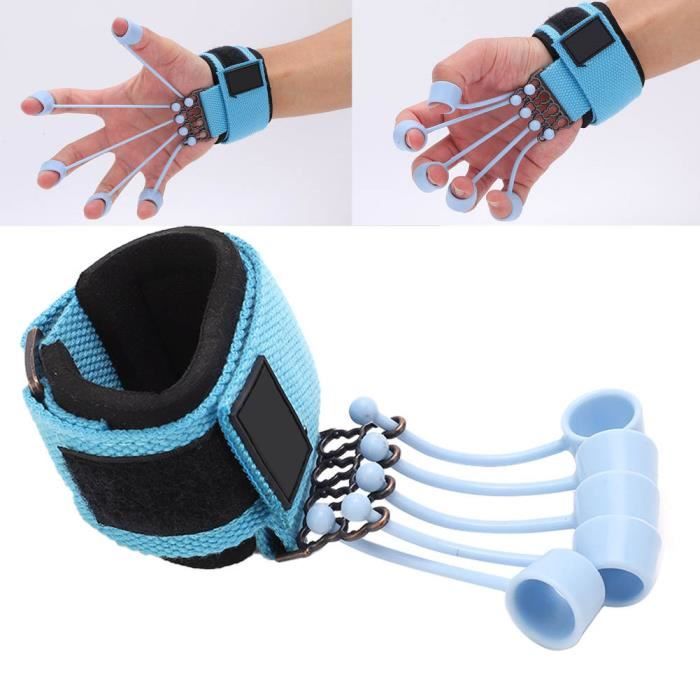 TMISHION Dispositif de tension de rééducation des doigts Entraîneur de flexion et d'extension des doigts(Bleu 40 livres)