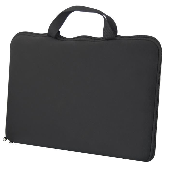 TRIXES Housse noire stylée pour ordinateur portable slim 15,6- Dell, Sony, HP