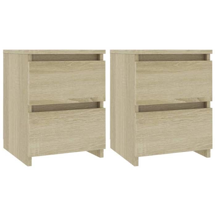 CLOUD Lot de 2 Tables de chevet - élégant Design - Chêne sonoma 30x30x40 cm Bois ingénierie CHYNEW9957896