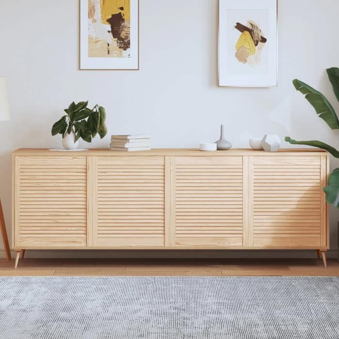 Nouveau Portes darmoire à persiennes - Lot de 4 - BMD - 69x594cm - bois de pin massif BELLE - VENTE FLASH2050718