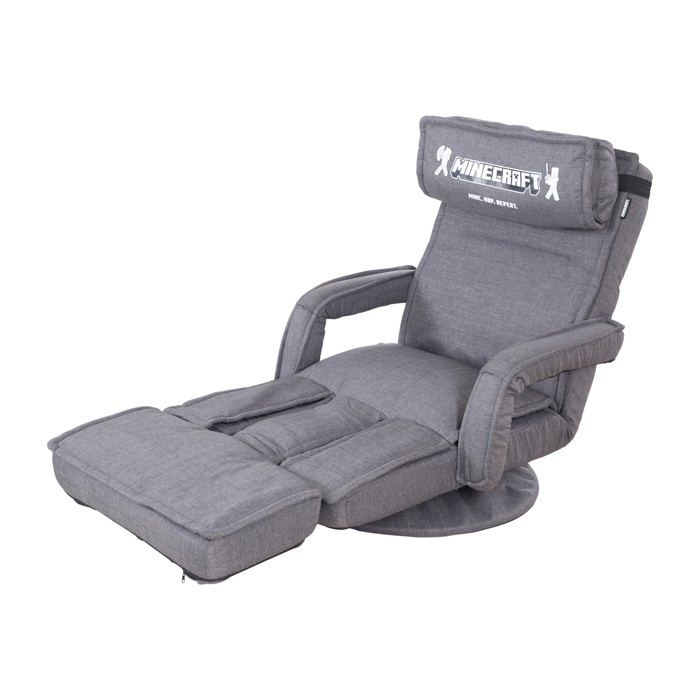 Fauteuil Gaming - ROBA - Minecraft - Rotatif 360° - Dossier Inclinable - Repose-jambes Pliable Fauteuil Gaming - ROBA - Minecraft - Rotatif 360° - Dossier Inclinable - Repose-jambes Pliable