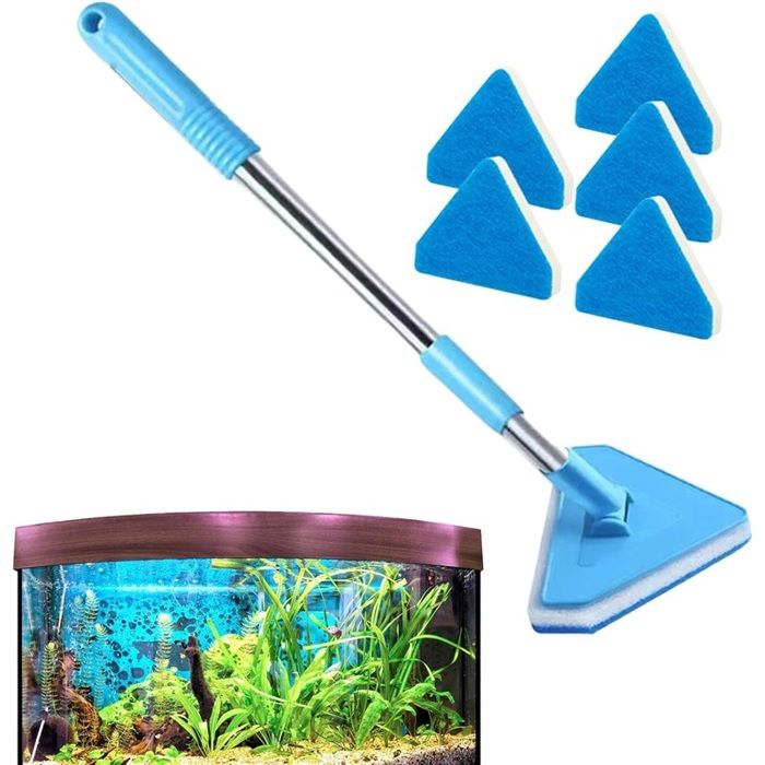 Meilleurs prix pour Brosse daquarium  Kit de nettoyage pour aquarium  Brosse de nettoyage réutilisable pour aquarium  Éponge grattoir à long manche