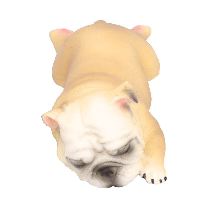 Jouet Modèle Bouledogue Français Figurine de Chien de Compagnie de Simulation Jouet Éducatif Précoce Enfants