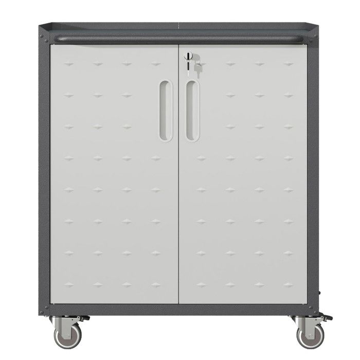 Armoire métal garage 4 roulettes - Rangement outils robuste 75x42x88 cm - Pour garage atelier bureau et maison Armoire métal garage 4 roulettes - Rangement outils robuste 75x42x88 cm - Pour garage atelier bureau et maison
