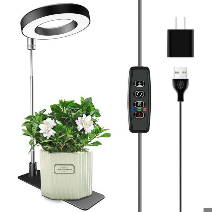 Lampe de croissance pour plantes - MHY® - Noire - Perche télescopique 16-65 cm - Lumière blanche chaude
