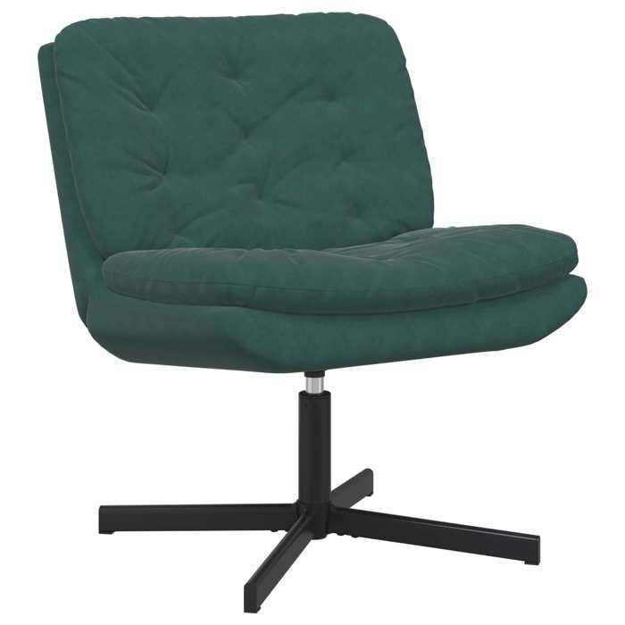 Magnifique - Fauteuil relaxant pivotant Vert foncé 63x75x76cm Velours 63x75x76cm CL8574265