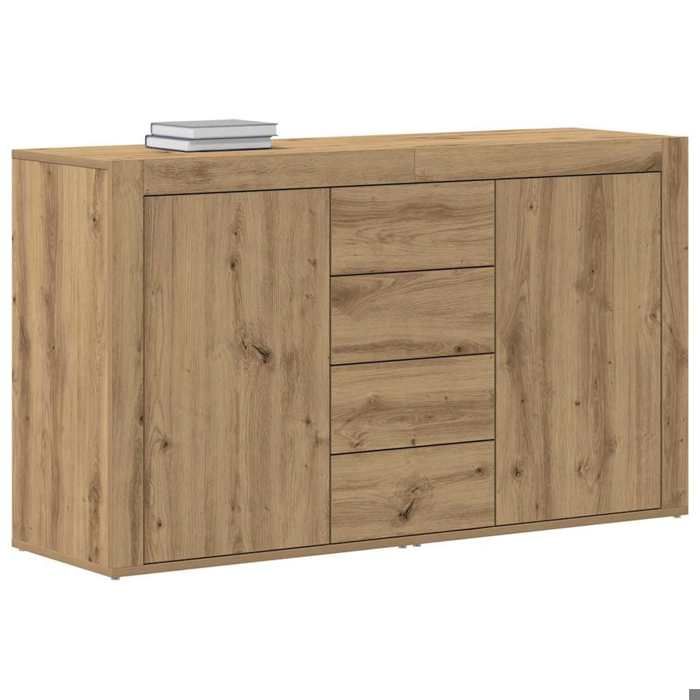 (8218)Commode - contemporain - Buffet rangement - Chêne artisanal 120x36x69 cm Bois dingénierie poid:40.3 kg