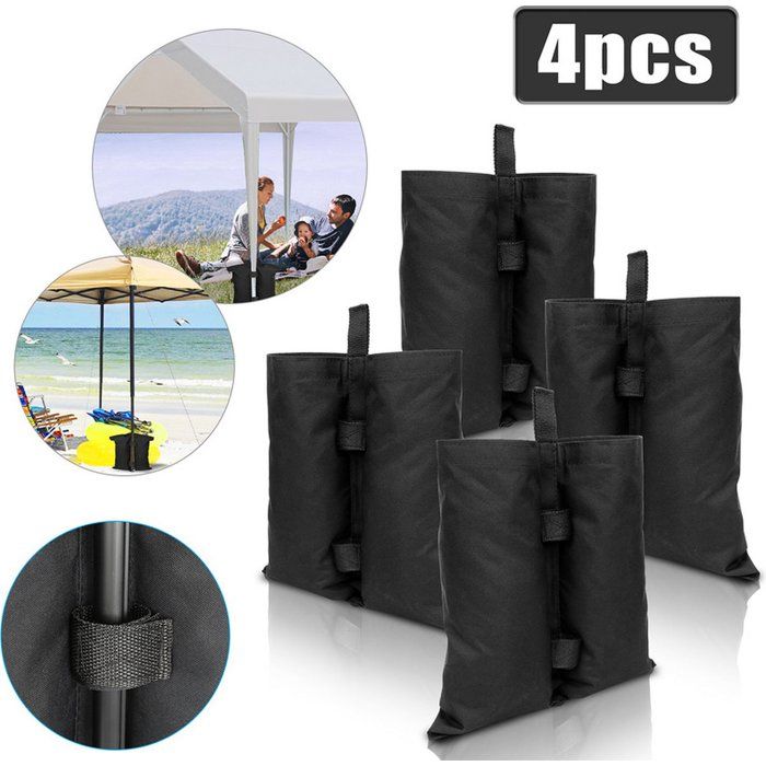 Lot De 8 Sacs De Sable Lestés Vides – Floqué, Avec Mousquetons D Et Attaches – Pour Auvents, Tentes, Bâches, Camping – Résistants Au Vent, Remplissage Sable/gravier