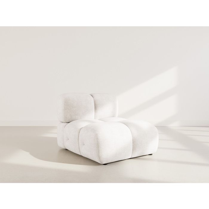 Grace - module dassise en velours texturé - Beige
