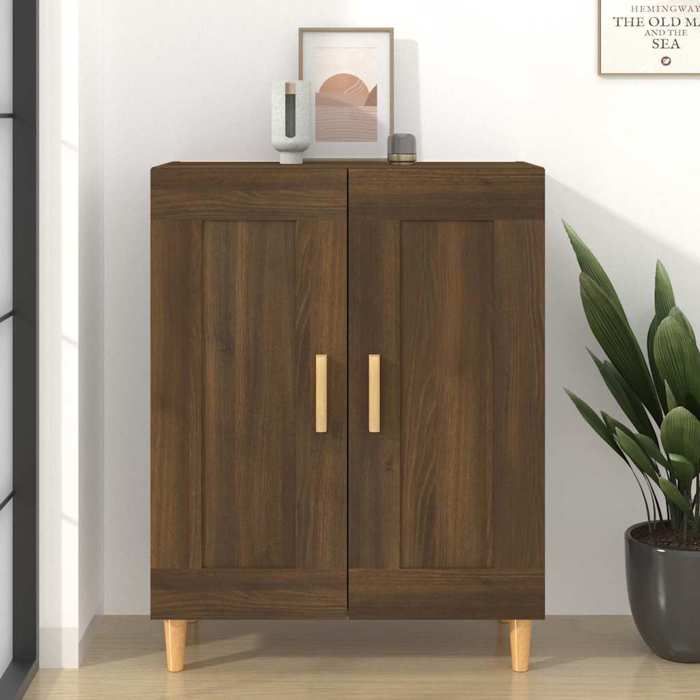 Brun Buffet Chêne marron 69 5x34x90 cm Bois dingénierie - Meuble Rangement LV33902