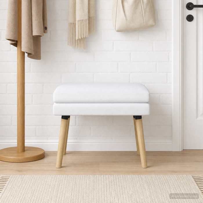 Meuble de couloir - Banc à double couche Blanc 60x40x46 cm Tissu - design élégant - pour maison(67560）